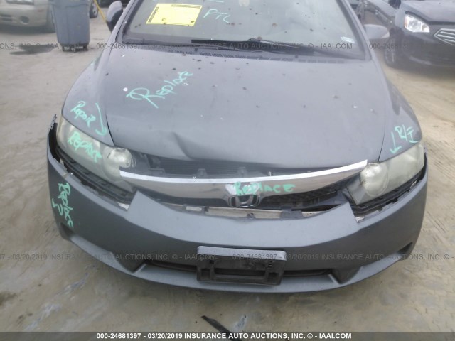 JHMFA36229S008571 - 2009 HONDA CIVIC HYBRID GRAY photo 6