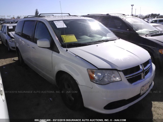 2C4RDGCG2CR396214 - 2012 DODGE GRAND CARAVAN SXT WHITE photo 1