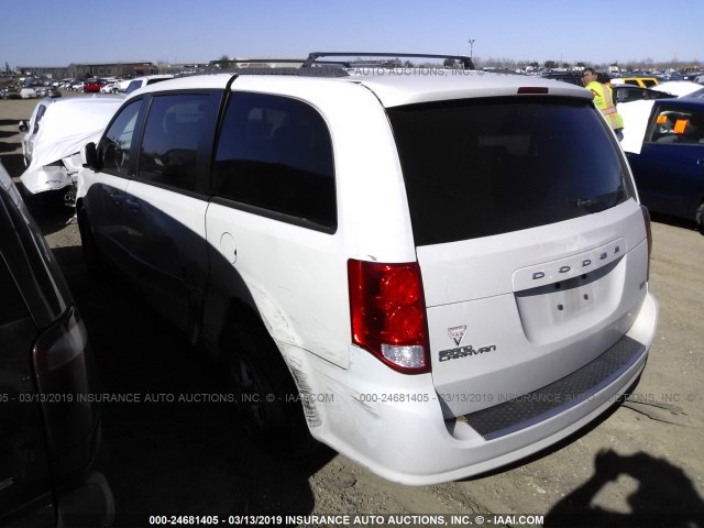 2C4RDGCG2CR396214 - 2012 DODGE GRAND CARAVAN SXT WHITE photo 3