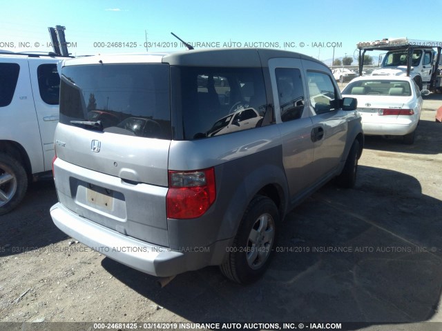 5J6YH18533L000606 - 2003 HONDA ELEMENT EX GRAY photo 4