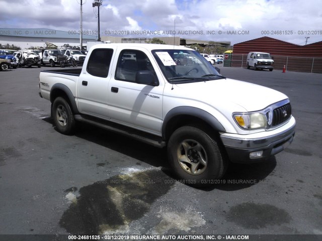 5TEGN92NX1Z877612 - 2001 TOYOTA TACOMA DOUBLE CAB PRERUNNER WHITE photo 1