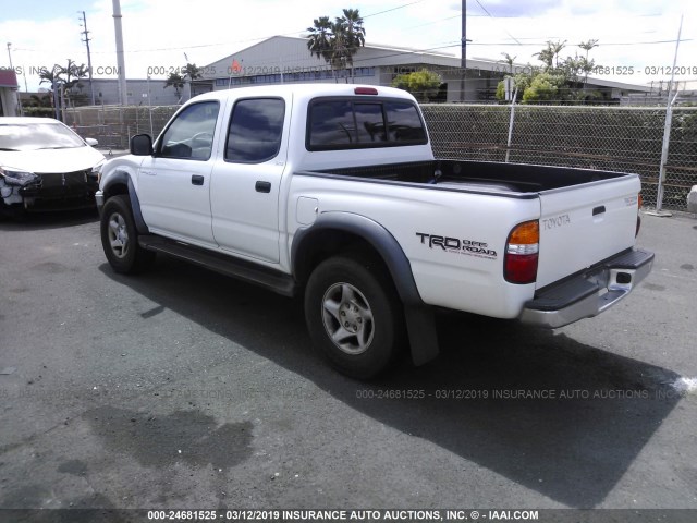5TEGN92NX1Z877612 - 2001 TOYOTA TACOMA DOUBLE CAB PRERUNNER WHITE photo 3