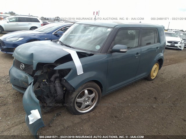 JTLKE50E481036724 - 2008 TOYOTA SCION XB BLUE photo 2