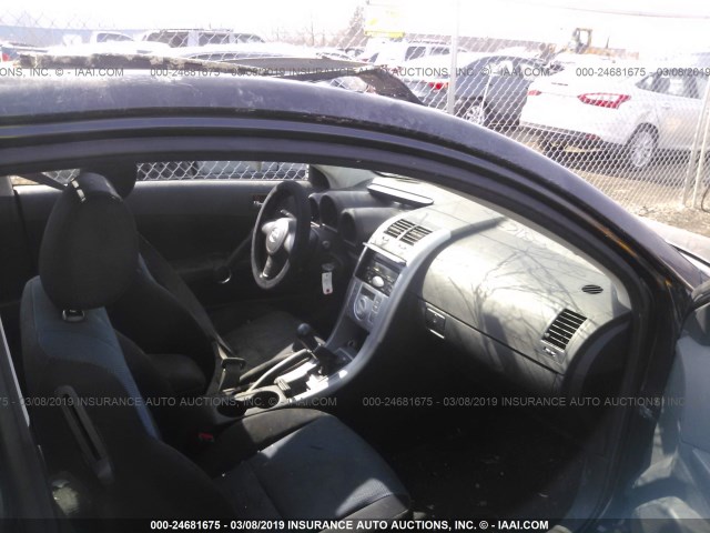 JTKDE177450007352 - 2005 TOYOTA SCION TC შავი ფოტო 5