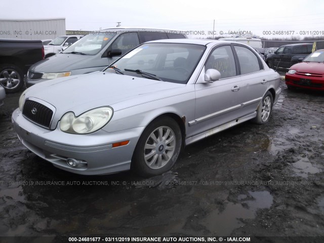 KMHWF35H84A072052 - 2004 HYUNDAI SONATA GLS/LX SILVER photo 2