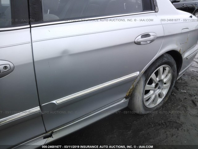 KMHWF35H84A072052 - 2004 HYUNDAI SONATA GLS/LX SILVER photo 6