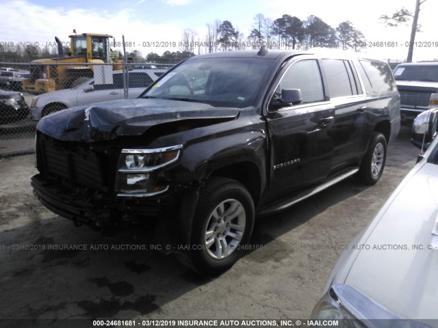 1GNSKHKC9KR116800 - 2019 CHEVROLET SUBURBAN K1500 LT BLACK photo 2