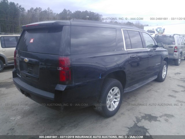 1GNSKHKC9KR116800 - 2019 CHEVROLET SUBURBAN K1500 LT BLACK photo 4