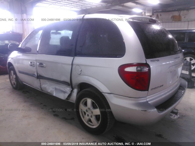 1D4GP45RX6B518397 - 2006 DODGE CARAVAN SXT SILVER photo 3