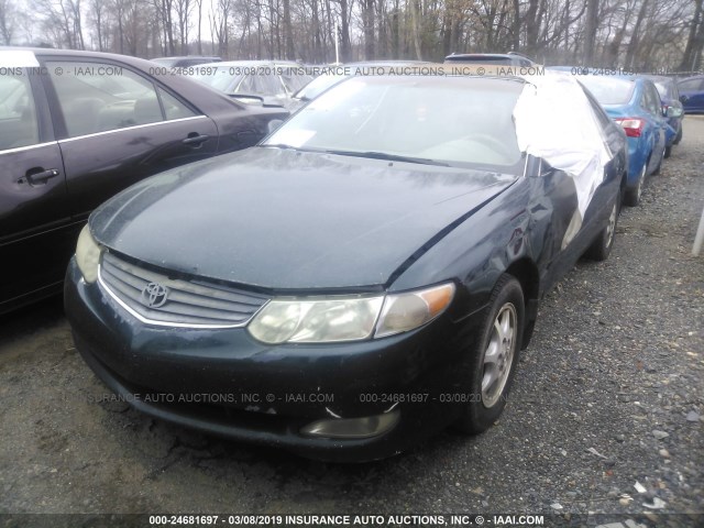 2T1CE22P63C023278 - 2003 TOYOTA CAMRY SOLARA SE GREEN photo 2