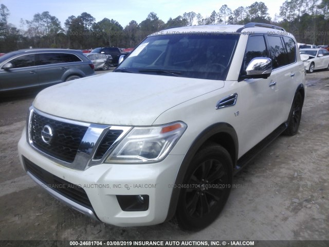 JN8AY2NF5H9301705 - 2017 NISSAN ARMADA PLATINUM WHITE photo 2