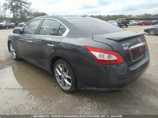 1N4AA5AP9AC842142 - 2010 NISSAN MAXIMA S/SV GRAY photo 3