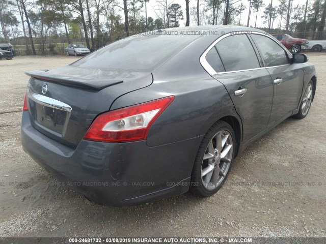 1N4AA5AP9AC842142 - 2010 NISSAN MAXIMA S/SV GRAY photo 4