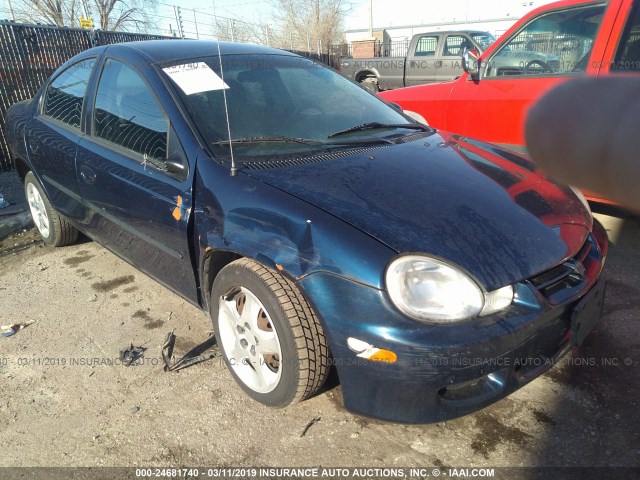 1B3ES46C82D532053 - 2002 DODGE NEON SE Dark Blue photo 1