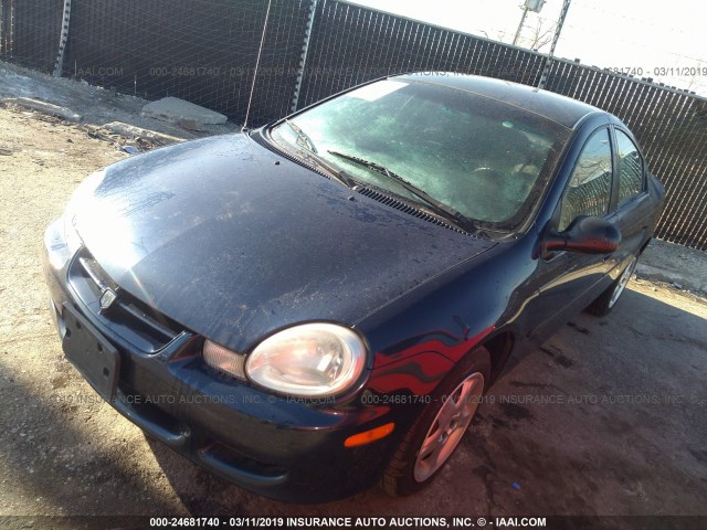 1B3ES46C82D532053 - 2002 DODGE NEON SE Dark Blue photo 2