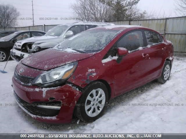 KNADM4A39H6044672 - 2017 KIA RIO LX RED photo 2