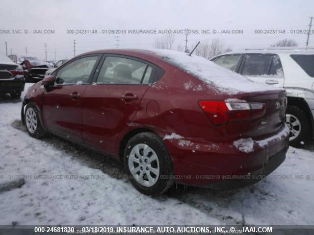 KNADM4A39H6044672 - 2017 KIA RIO LX RED photo 3