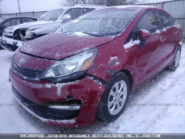 KNADM4A39H6044672 - 2017 KIA RIO LX RED photo 6