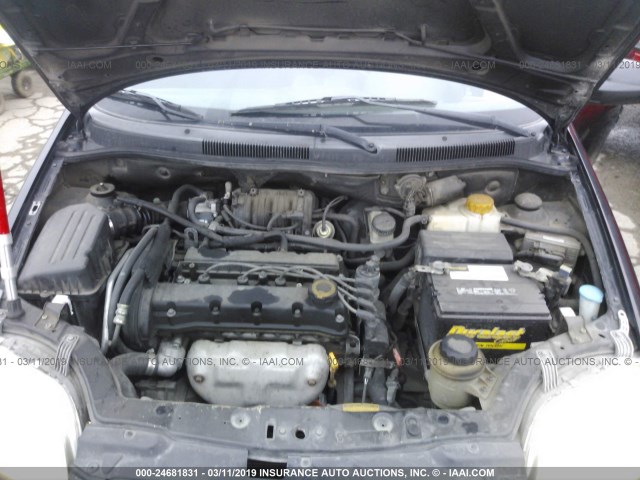 KL1TD56606B587122 - 2006 CHEVROLET AVEO LS BLACK photo 10