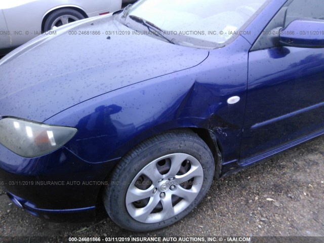 JM1BK323241130633 - 2004 MAZDA 3 S BLUE photo 6