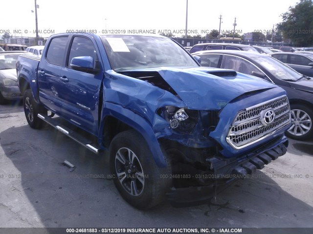 3TMAZ5CN4HM035258 - 2017 TOYOTA TACOMA DBL CAB/SR5/TRD SPORT/OR BLUE photo 1