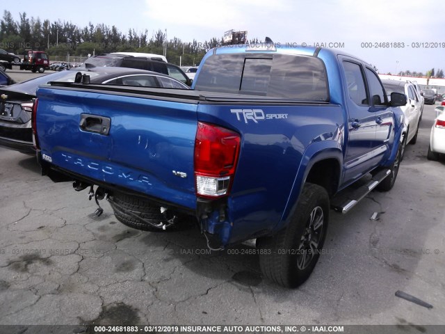 3TMAZ5CN4HM035258 - 2017 TOYOTA TACOMA DBL CAB/SR5/TRD SPORT/OR BLUE photo 4