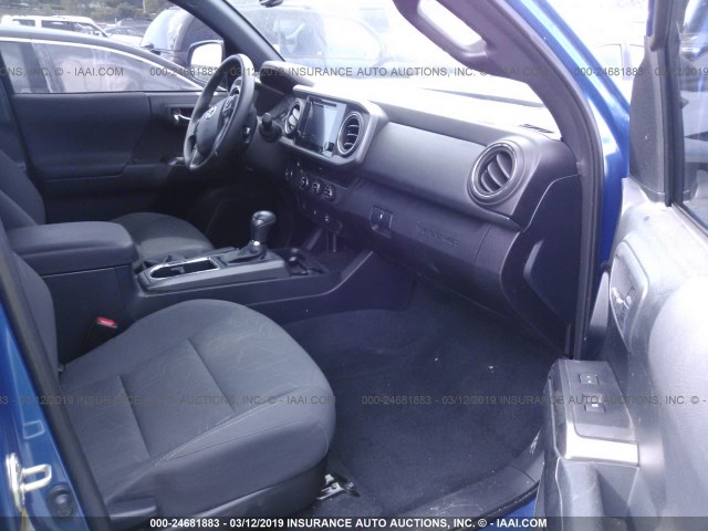 3TMAZ5CN4HM035258 - 2017 TOYOTA TACOMA DBL CAB/SR5/TRD SPORT/OR BLUE photo 5