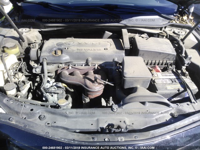 4T1BE46K97U104852 - 2007 TOYOTA CAMRY NEW GENERAT CE/LE/XLE/SE BLACK photo 10
