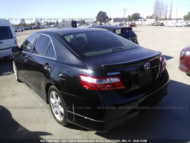 4T1BE46K97U104852 - 2007 TOYOTA CAMRY NEW GENERAT CE/LE/XLE/SE BLACK photo 3