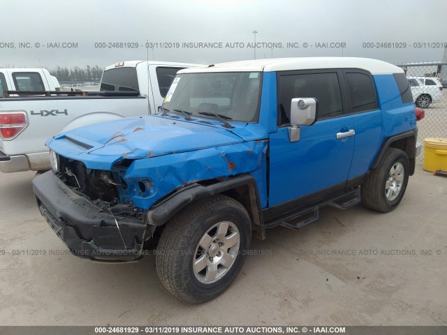 JTEBU11F770042595 - 2007 TOYOTA FJ CRUISER BLUE photo 2