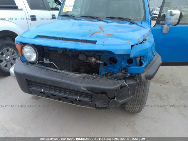 JTEBU11F770042595 - 2007 TOYOTA FJ CRUISER BLUE photo 6