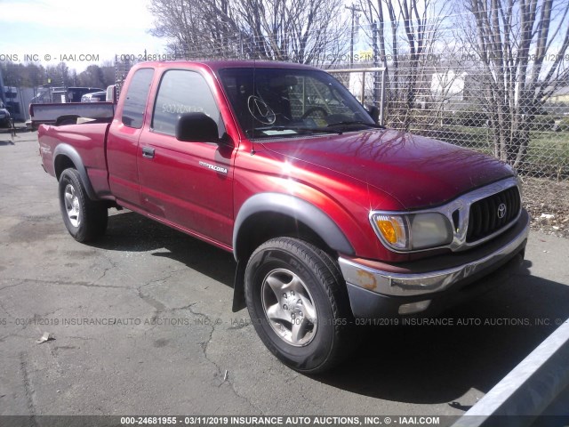 5TESN92N74Z466036 - 2004 TOYOTA TACOMA XTRACAB PRERUNNER წითელი ფოტო 1