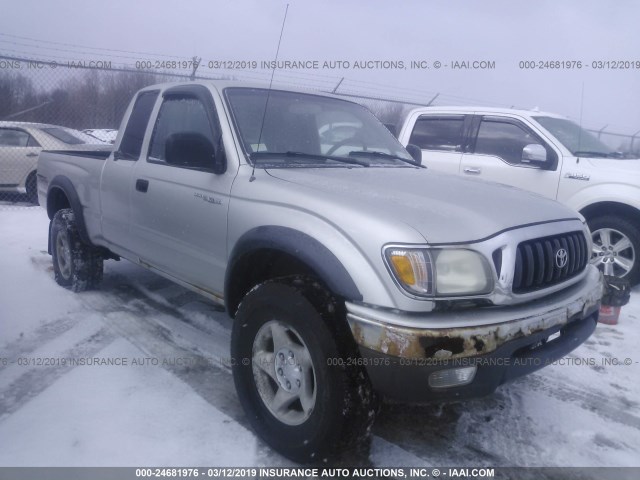 5TEWN72N22Z018578 - 2002 TOYOTA TACOMA XTRACAB SILVER photo 1