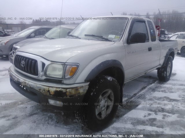 5TEWN72N22Z018578 - 2002 TOYOTA TACOMA XTRACAB SILVER photo 2