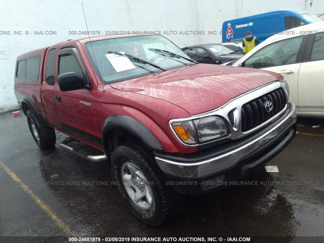 5TESM92N34Z365644 - 2004 TOYOTA TACOMA XTRACAB PRERUNNER RED photo 1