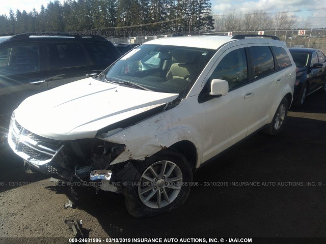 3C4PDDBG8ET263870 - 2014 DODGE JOURNEY SXT WHITE photo 2