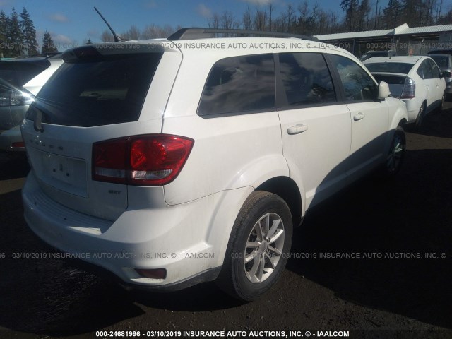 3C4PDDBG8ET263870 - 2014 DODGE JOURNEY SXT WHITE photo 4