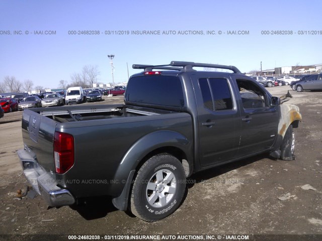 1N6AD07W05C423294 - 2005 NISSAN FRONTIER CREW CAB LE/SE/OFF ROAD GRAY photo 4