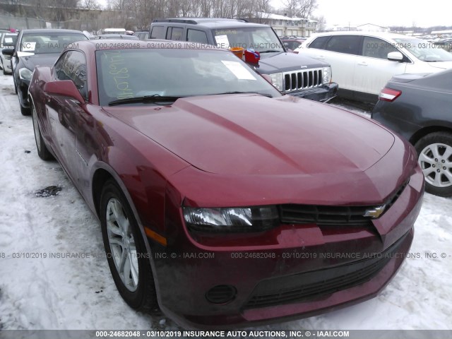 2G1FA1E34E9309136 - 2014 CHEVROLET CAMARO LS RED photo 1