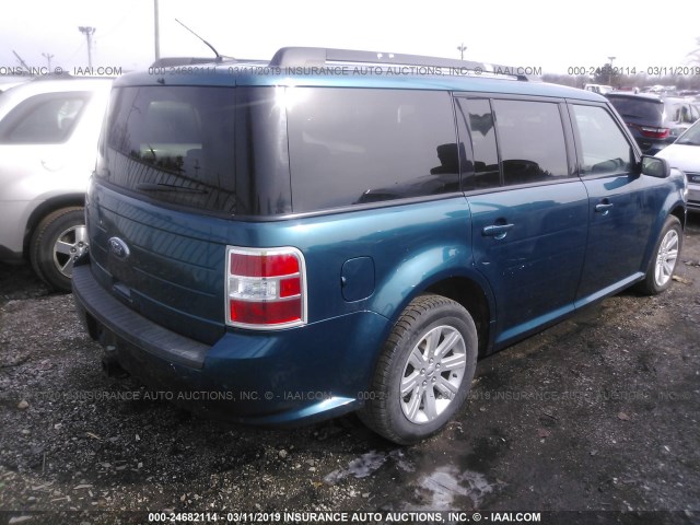 2FMGK5BCXBBD16418 - 2011 FORD FLEX SE GREEN photo 4