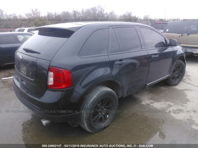 2FMDK3GC0BBA30822 - 2011 FORD EDGE SE BLACK photo 4