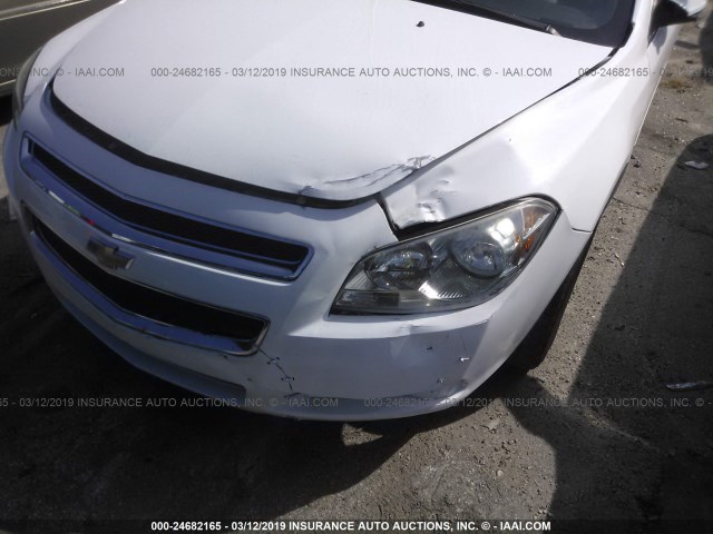1G1ZC5EU9BF288570 - 2011 CHEVROLET MALIBU 1LT WHITE photo 6