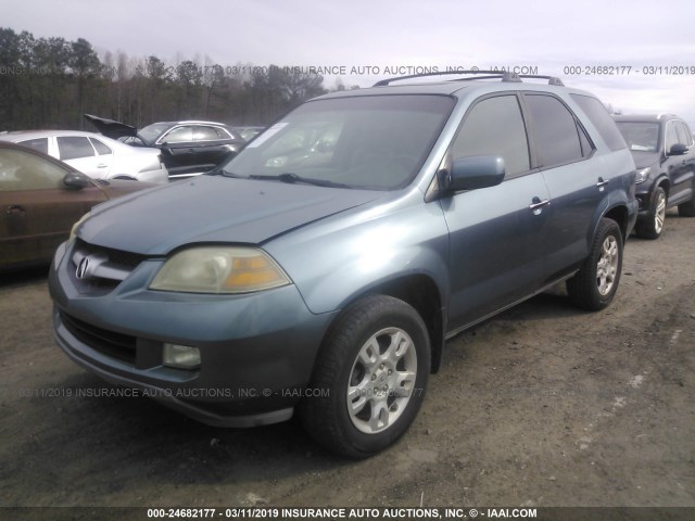 2HNYD18846H532163 - 2006 ACURA MDX TOURING Light Blue photo 2