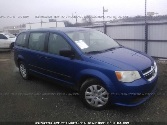 2C4RDGBG3DR772275 - 2013 DODGE GRAND CARAVAN SE BLUE photo 1