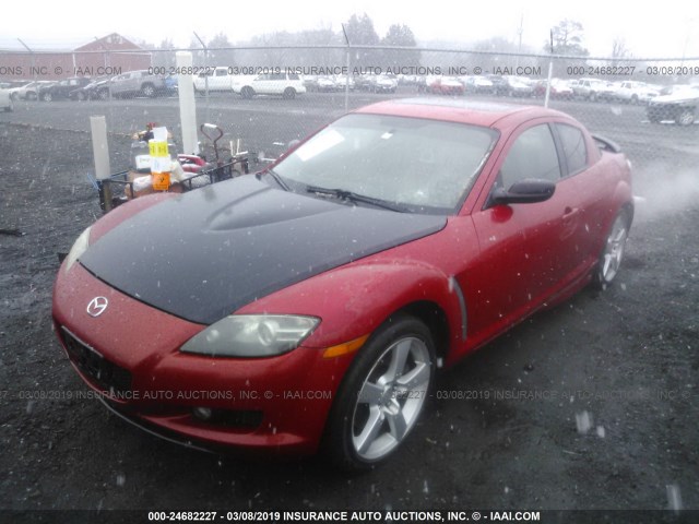 JM1FE173040124101 - 2004 MAZDA RX8 RED photo 2