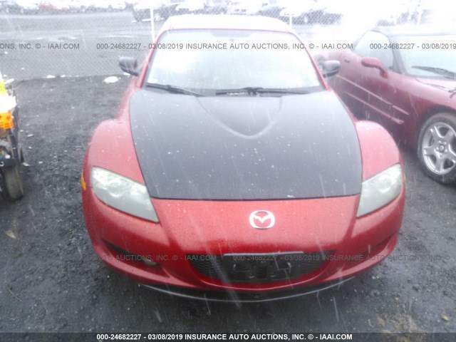 JM1FE173040124101 - 2004 MAZDA RX8 RED photo 6