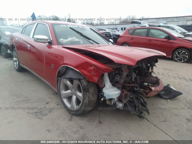 2C3CDXCT4CH124258 - 2012 DODGE CHARGER R/T RED photo 1