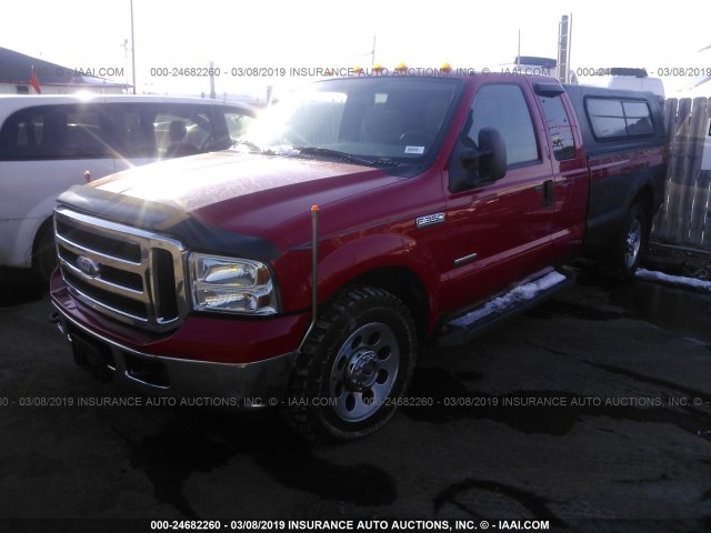 1FTWX30P16EB68990 - 2006 FORD F350 SRW SUPER DUTY RED photo 2