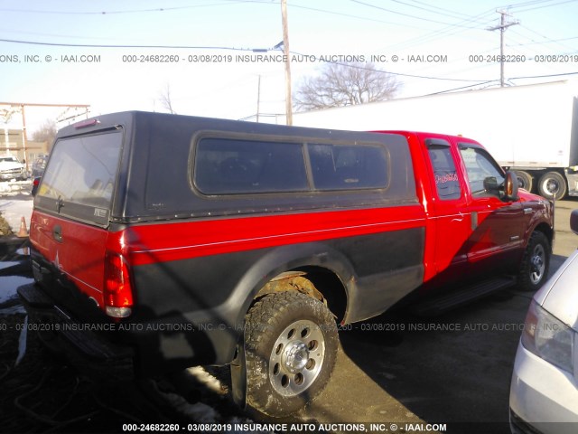 1FTWX30P16EB68990 - 2006 FORD F350 SRW SUPER DUTY RED photo 4