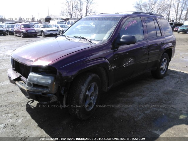 1GNDT13S672178769 - 2007 CHEVROLET TRAILBLAZER LS/LT PURPLE photo 2